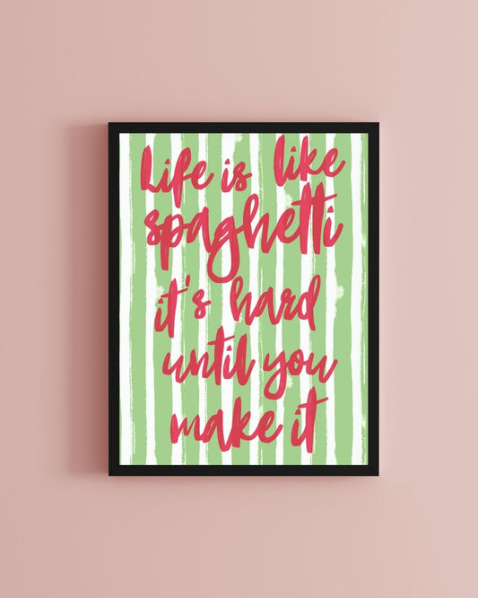 Life is Like Spaghetti Inspired Estonia Eurovision Print