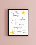 We Wished For You New Baby Nursery Print