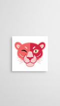 Winking Panther Square Print