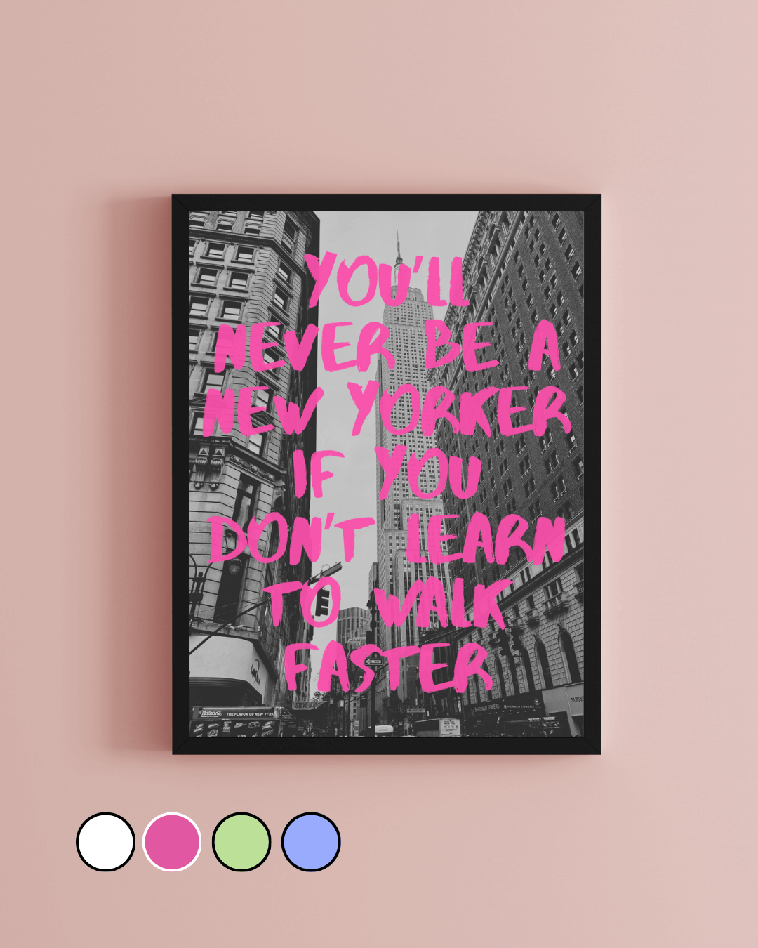 You'll Never Be A New Yorker NYC Black and White Art Photography Travel Print