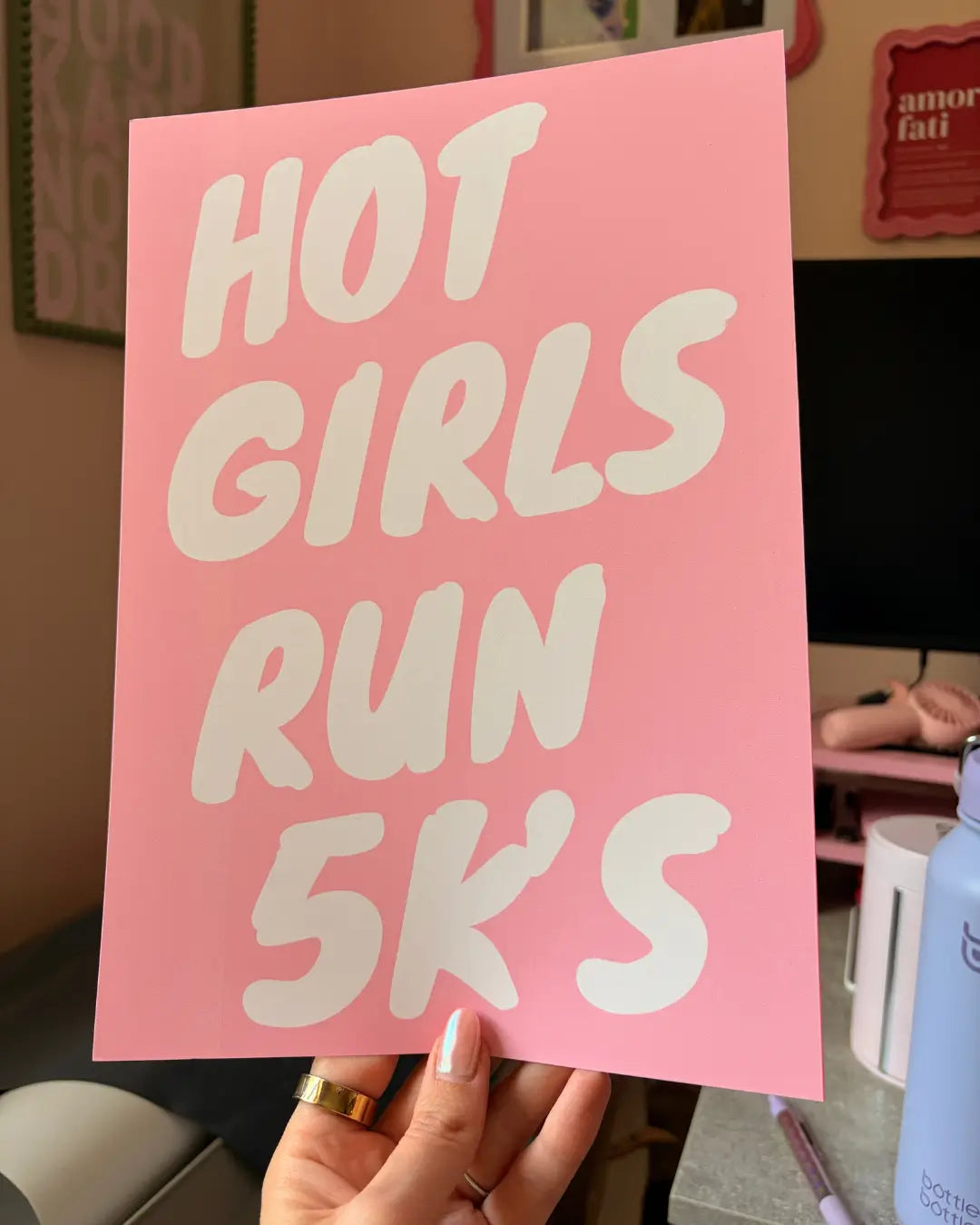 Hot Girls Run 5Ks Print | Running & Gym Wall Art