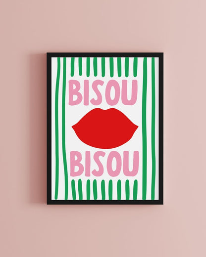 Bisou Bisou Print Inspired by The Summer I Turned Pretty French Apartment Wall Art