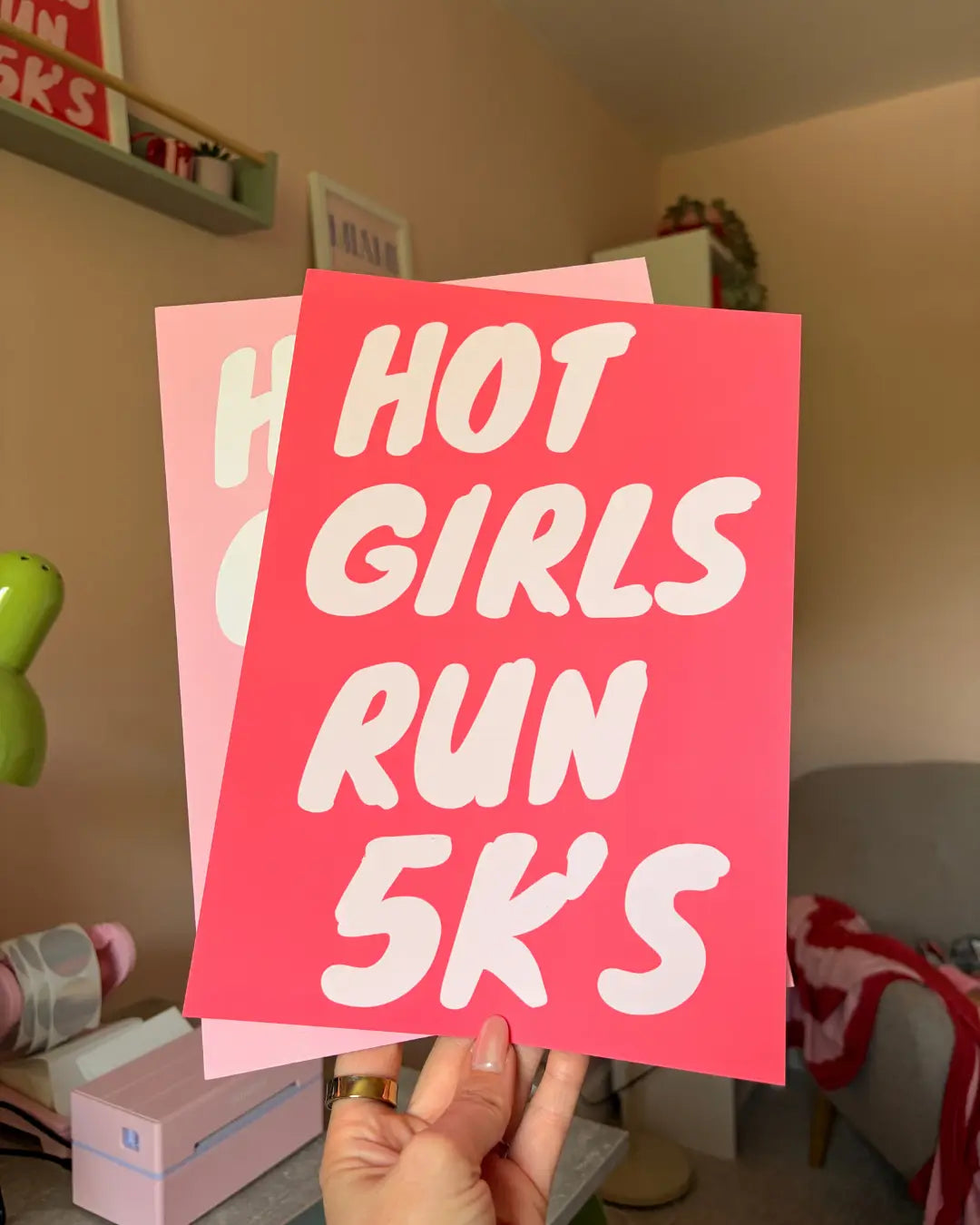 Hot Girls Run 5Ks Print | Running & Gym Wall Art