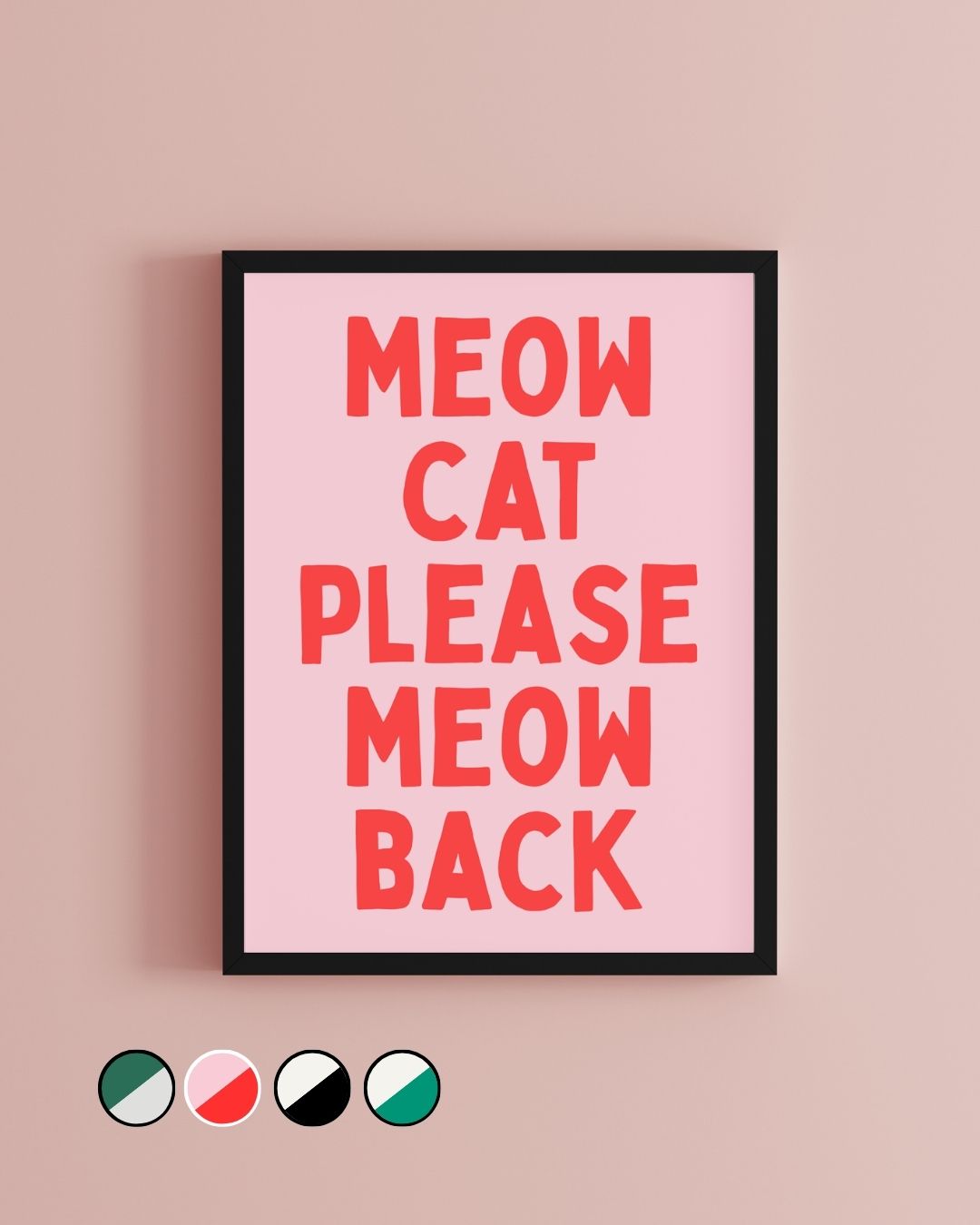 Eurovision Baby Lasagna Meow Cat Minimalist Typography Print