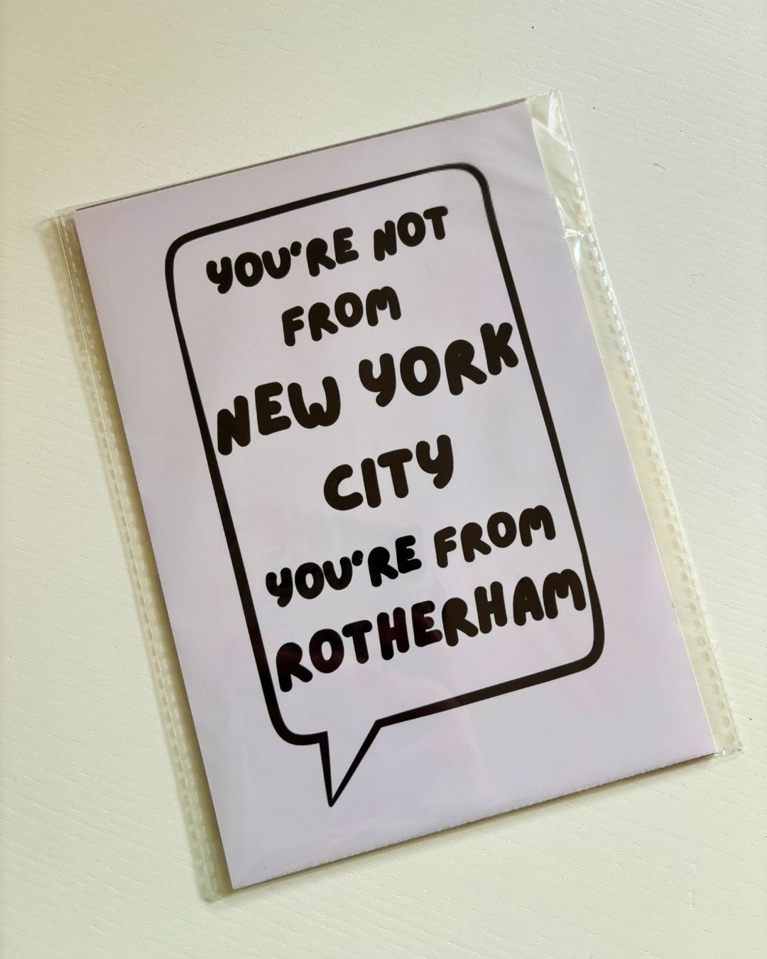 You're Not From New York City You're From Rotherham Artic Monkeys Inspired Typography  Art Print