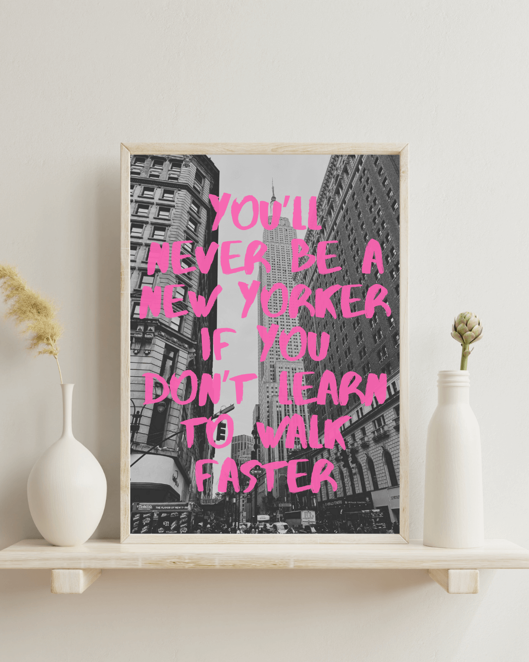 You'll Never Be A New Yorker NYC Black and White Art Photography Travel Print