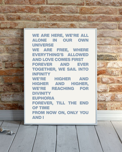 Eurovision Euphoria Loreen Minimalist Typography Print