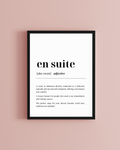 En Suite Definition Minimalist Art Print