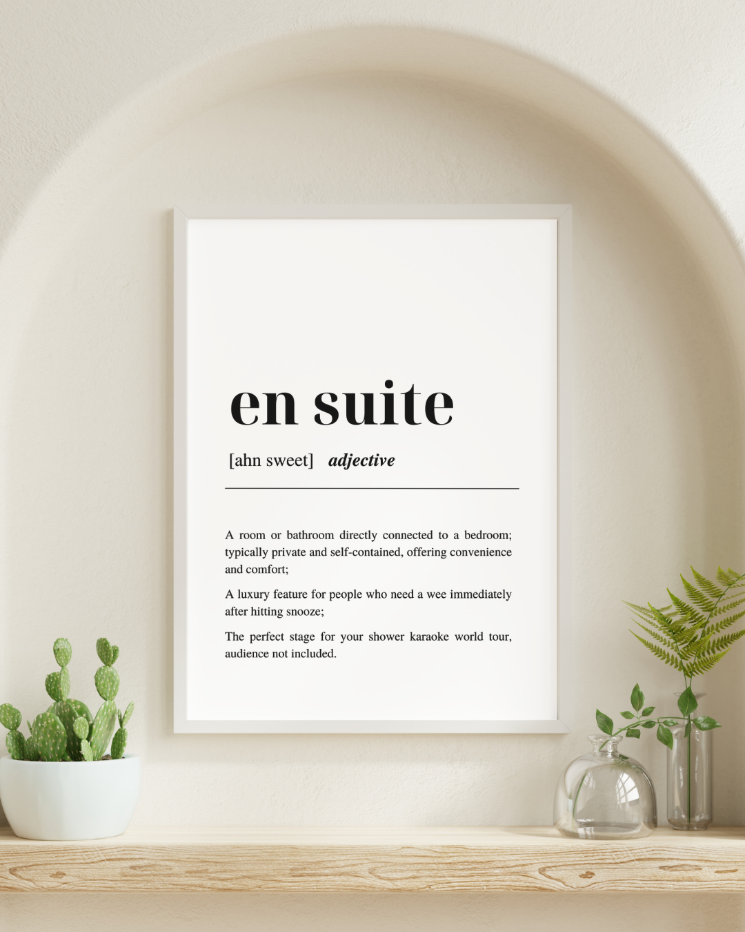 En Suite Definition Minimalist Art Print