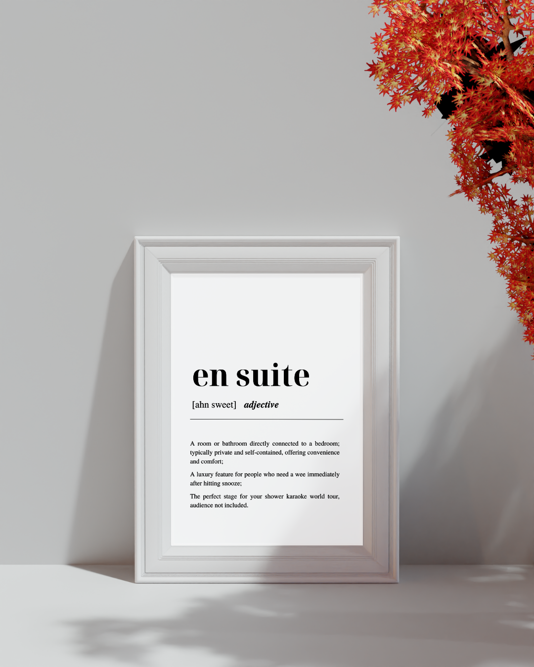 En Suite Definition Minimalist Art Print