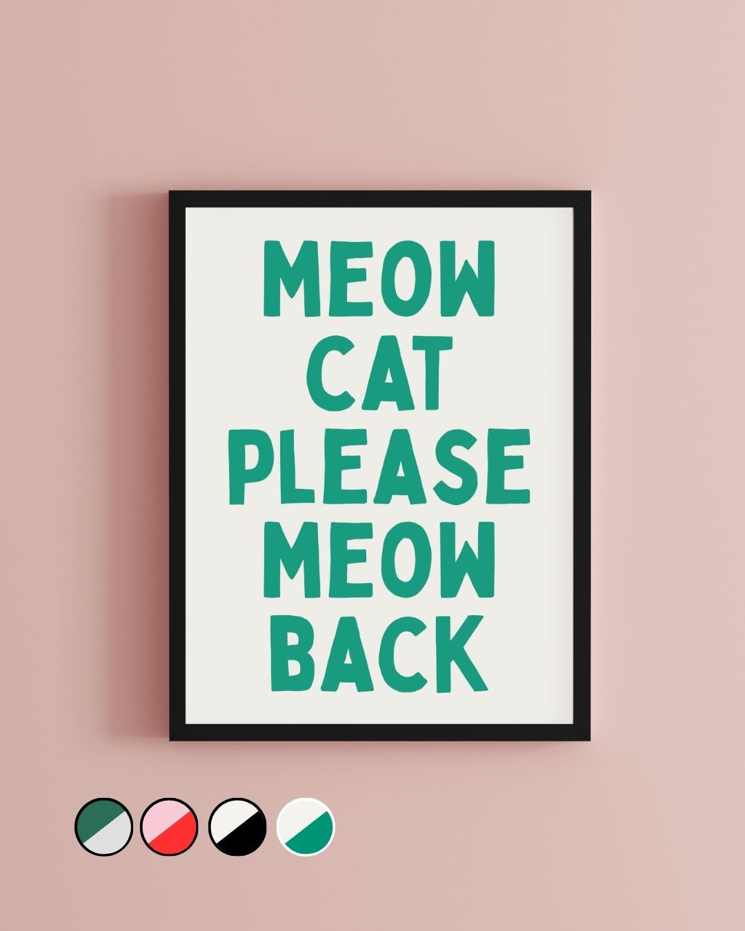 Eurovision Baby Lasagna Meow Cat Minimalist Typography Print