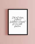 I Do Not Chase I Attract Manifestation Positive Typography Print