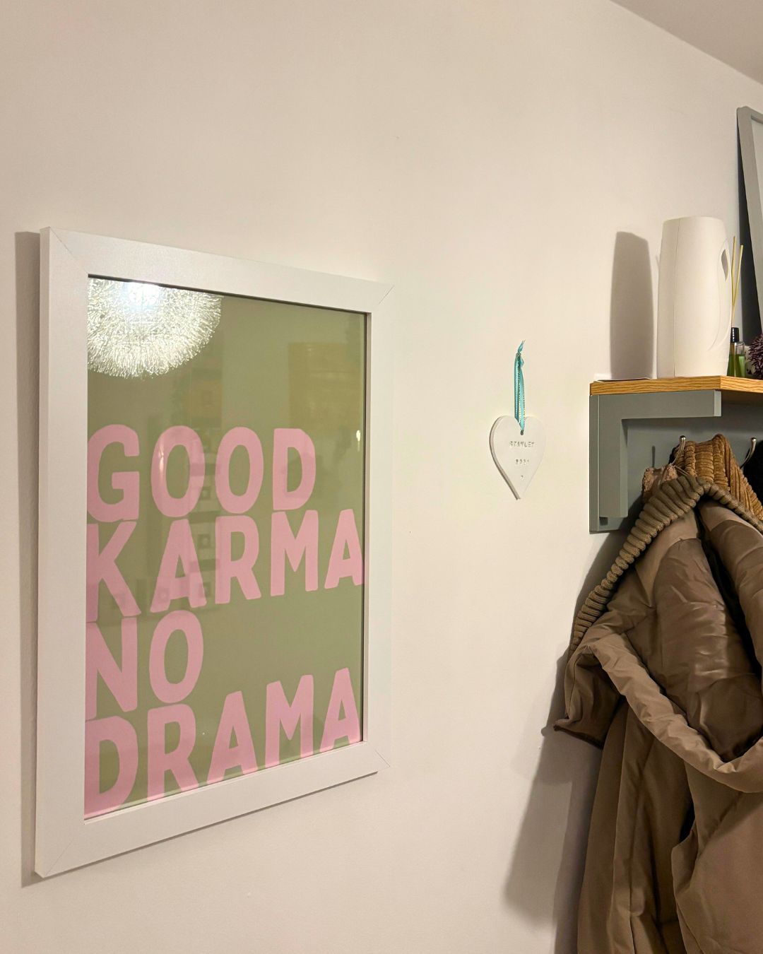 Good Karma No Drama Typography Art Print