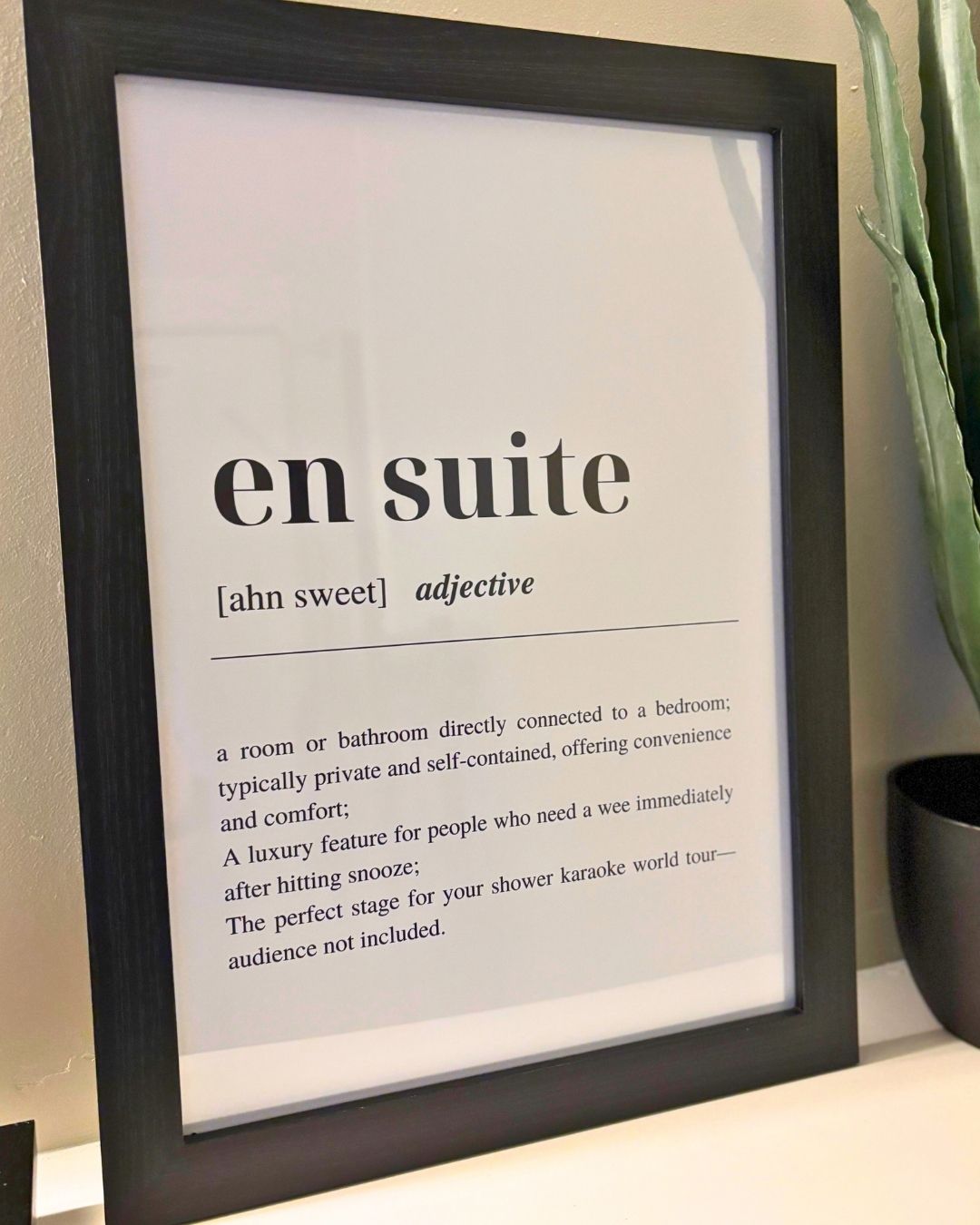 En Suite Definition Minimalist Art Print